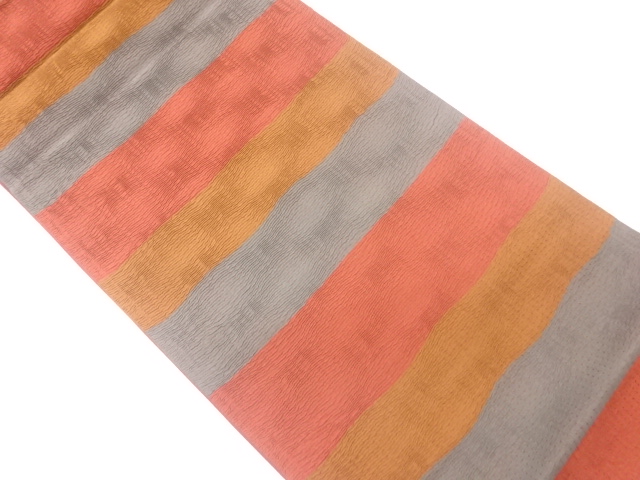 JAPANESE FUKURO OBI / MATELASSE / WOVEN STRIPE